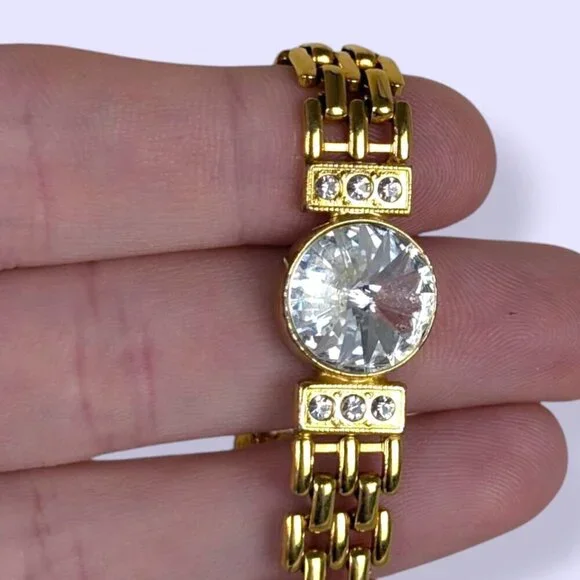 Vintage Rhinestone Accent Tennis Bracelet - Picture 5 of 6